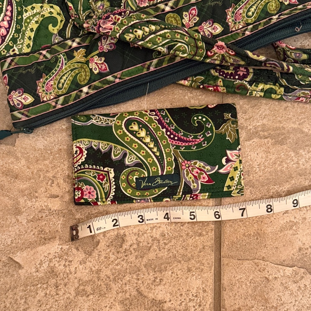 Vera Bradley Paisley Green Tote Bag - Picture 4 of 4